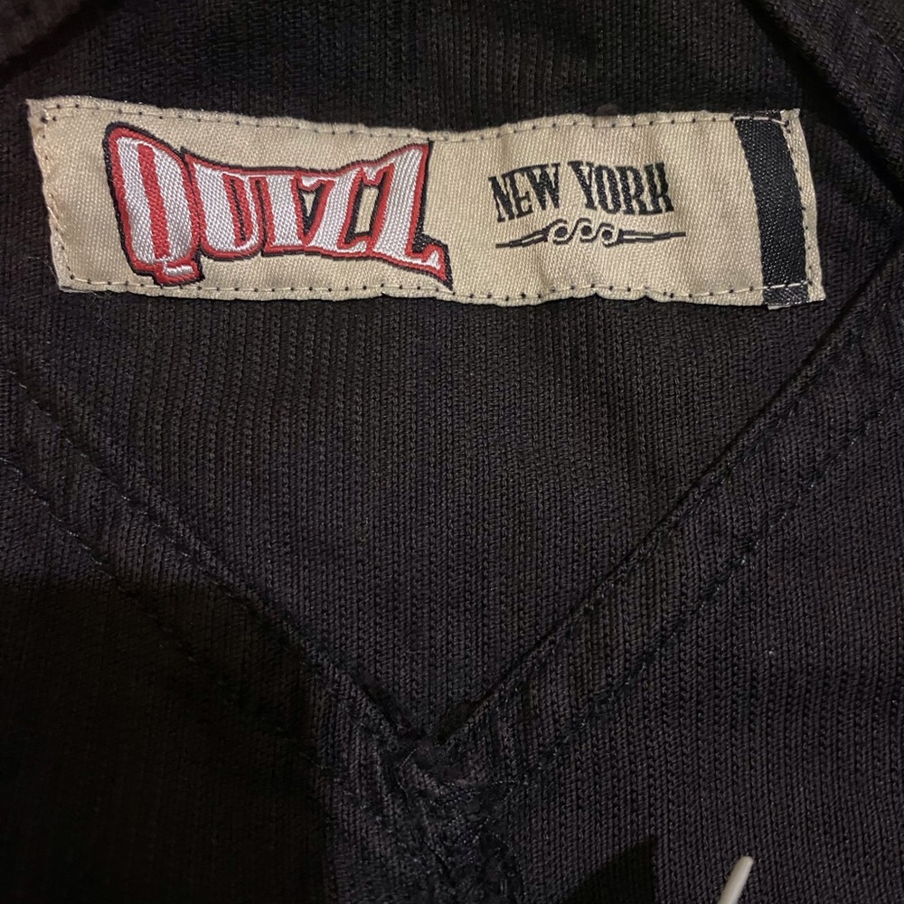 Y2K Black Corduroy Jumper Overall Dress Vest Back SZ‎ 6 Relaxed Fit Western - Picture 13 of 16